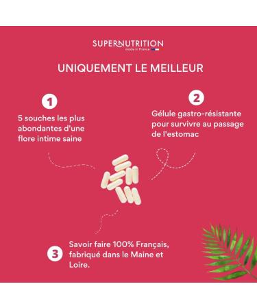 Supernutrition Superbiotics Intimate Flora Lactic ferments 5 natural strains grown in France 60 DRcaps gastroresistant capsules - Buy Online on GoSupps.com