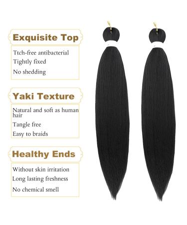 Buy Antiensed Braiding Hair - Easy Braid Itch-Free Synthetic Fiber Yaki Texture Hair Extensions (6 Packs 50cm 1B#) for International Shipping - Buy Online on GoSupps.com
