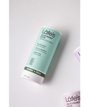 Lafe's Natural Deodorant | 2.25oz Plastic Free Natural Deodorant Stick in Paper Packaging | Aluminum Paraben and Baking Soda Free with 24-Hour Protection (Cedar & Lime) Cedar & Lime 64 Gram - Buy Online on GoSupps.com