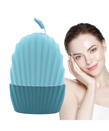 Fovolat Silicone Ice Roller - Shells Shape Ice Facial Cube Face Ice Roller Reusable Cube Ice Roller for Face Eye for Skin Care Tools Blue