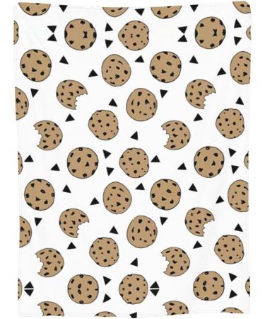 Yyhhaofa Cookies Food Chocolate Chip Biscuits 40"x30" Ultra Soft Micro Fleece Blanket - Anti-Wrinkle Hypoallergenic and Long Lasting Black 40"x30" - Buy Online on GoSupps.com