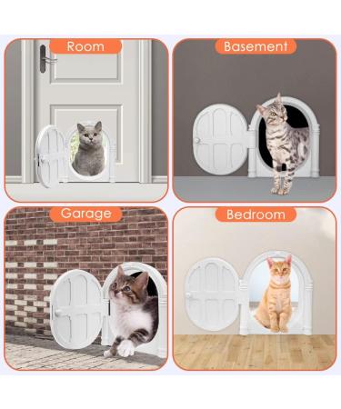 AUTOWT Cat Door Interior Door - 9.4 10.8in No Noise Lockable Indoor Cat Door - No Flap Pet Cat Door Indoor for Cat Puppy Kitties Up to 20 lbs - Easy DIY Setup Suitable for Wooden Iron Door & Wall White - Buy Online on GoSupps.com