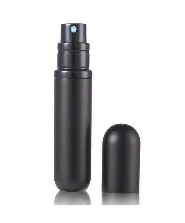 BRARIOS Refillable Portable Mini Perfume Atomizer for Travel, 5ml Luxury Empty Leakproof Pump Perfume Spray bottle Atomizer for Man and Woman (Y-Black)