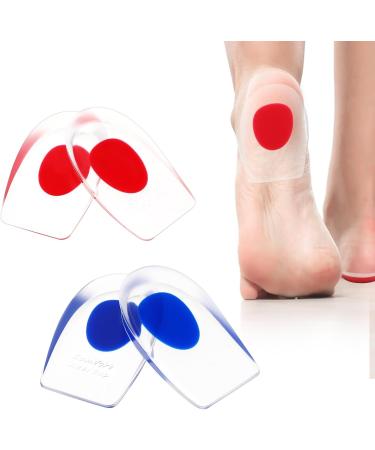 Silicone Heel Cups for Cracked Heels - 4 Pack Comfort Cushions for Plantar Fasciitis & Heel Pain Relief | WLLHYF - Buy Online on GoSupps.com