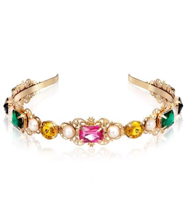 XYDZ Rhinestones Hair Hoop Hairband Jewelled Head Band for Women Girls glitter Hair Accessory Wedding Headdress Bridal Headband