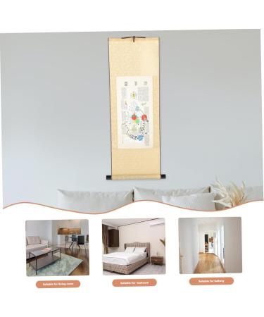 Healeeved Party Plate - Sage Asian Wall Art Body Meridian Diagram - 85x36cm Silk Scroll in Chinese Style - Buy Online on GoSupps.com