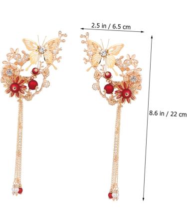 minkissy 3 Pairs Japanese Hair Decor Wedding Hair Clips Tassel Hair Clips for Women Japanese Hair Pin Chinese Hair Clips for Women Hair Pearls Barrettes Woman Geisha Rhinestones - Buy Online on GoSupps.com