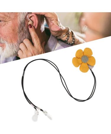 Hearing Amplifier Clip & Lanyard for Seniors | Floral Design Earphone Fastening Belt | Anti-Loss Listener Rope for Both Ears - Buy Online on GoSupps.com
