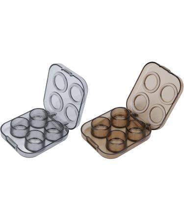 Durable Waterproof Contact Lens Container Set - Portable Transparent Storage for Women & Girls (Brown) - Buy Online on GoSupps.com