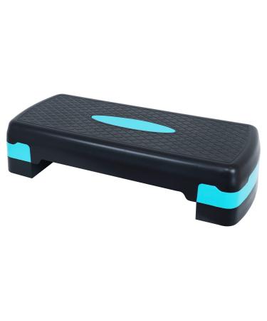 BalanceFrom Adjustable Workout Aerobic Stepper Step Platform Trainer Black/Blue