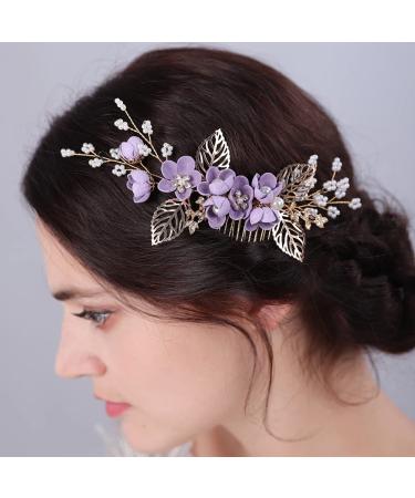 JWICOS Vintage Wedding Hair Comb with Flowers and Pearls - Bridal Hair Accessories for Women and Girls - Buy Online on GoSupps.com