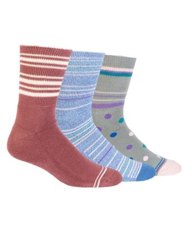 Dr. Segal's Non Binding Seamless Neuropathy Diabetic Socks - Edema Socks - Extra Wide Moisture Wicking - 3 pack Medium-Large Blue