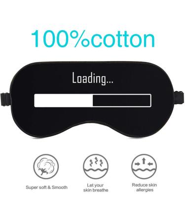 BYBART Loading Sleep Mask - Adjustable Head Strap, Soft & Comfortable Eye Cover for Kids, Women, Men - Light Blocking Eye Mask - Buy Online on GoSupps.com