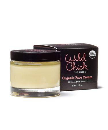 Wild Chick Organics -Organic Face Cream 2oz 100% plant-based ingredients- Certified-Organic Handcrafted in Oregon Concentrated only a small amount is needed.