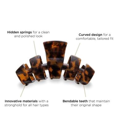 TELETIES Tiny Hair Clip - Strong Grip Bendable Teeth - Ideal for Thin Hair Kids Half-up Hairstyles - Tortoise - Buy Online on GoSupps.com