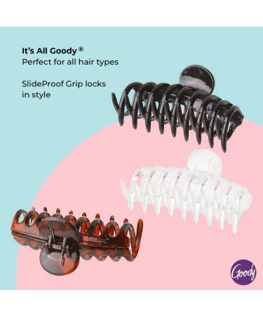 Goody Classics Large Spiral Claw Clips - 3-Pack Assorted Colors - Pain-Free Hair Accessories for All - Buy Online on GoSupps.com