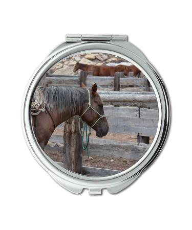 Mirror makeup mirror animal animals barn pocket mirror portable mirror