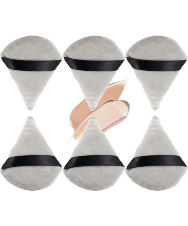 REMEK Triangle Powder Puff | 6 Pcs Makeup Powder for Face Cosmetic Multi-purpose Powder Puff with Strap Makeup Tool Grey - Buy Online on GoSupps.com
