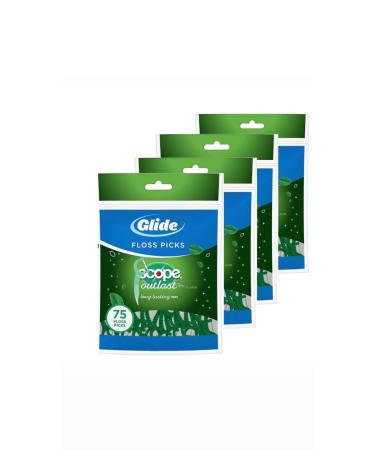 Glide with Scope Outlast Mint Dental Floss-Picks 300 Picks Green