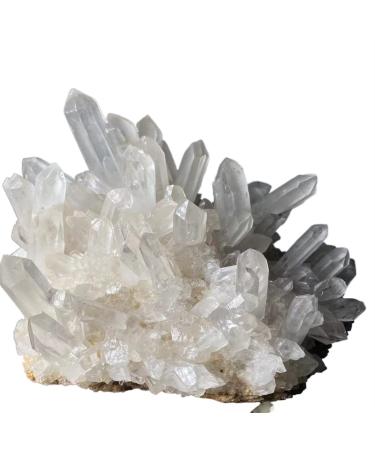 Natural Crystal Rough Natural Crystal Rough Natural Rare White Quartz Crystal Cluster SpecimenAntiques Exorcise Evil Spirits Money Drawing Semi-Precious Stone Jade Jewelry Jaspery Natural (Size : 350 350-400g