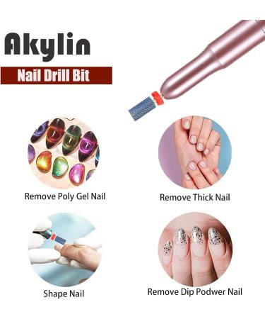 Akylin Carbide Nail Drill Bits - 3/32' Fast Remove for Acrylic/Hard Gels for Manicure Pedicure Cuticle Gel Polishing Salon Bits-Left and Right Hand(Fine) Fine-F Type-D - Buy Online on GoSupps.com