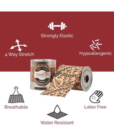 Dynamic Tape | Biomechanical Adhesive tape | For Sports & Physio | Knee  Ankle  Elbow  Leg  Muscle Support | Black 2 Inches x 16.4 Feet Roll - Buy Online on GoSupps.com