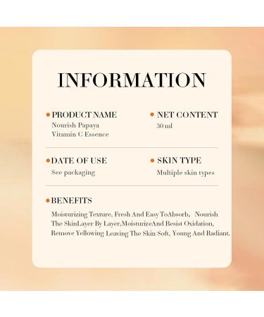 BIOAQUA 98% Papaya Extract Vitamin C Essence - Deep Hydration & Fine Pores - 30ml - Buy Online on GoSupps.com