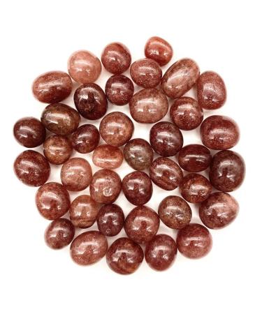Natural Crystal Rough 100g Natural Red Strawberry Quartz Crystal Tumbled Bulk Specime Gemstones Stones and Crystals