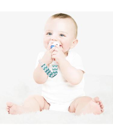 Teksome Schnullerleine | Fabric Pacifier Clips for Babies Toddlers & Kids | Soft Bite Ring | Secure Toy Clips - Buy Online on GoSupps.com