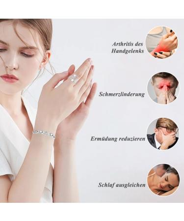 Vicmag Women's Magnetic Bracelet - Titanium Steel Ultra Strength with Heart Crystal | Gift & Removal Tool Included - Buy Online on GoSupps.com