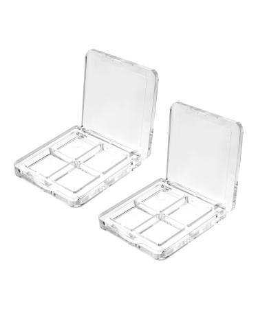 VINTORKY 2pcs Empty Eyeshadow Dish Palettes Empty Eye Shadow Pallet Makeup Eyeshadow Empty Eye Shadow Case