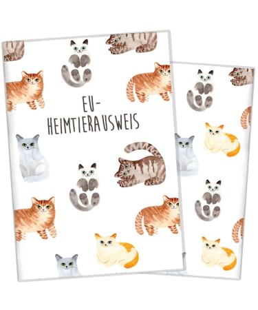 Wilhelm Fell case for the EU pet ID card for animals I Personable for your cat i personal gift idea for pet owners I protective cover for the pet ID card (mauzi) EU home-animal ID mauzi