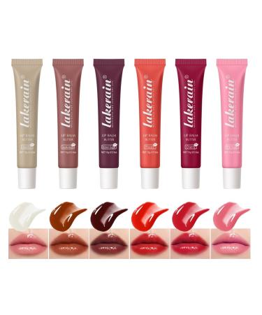 Wenrny Glossy Lip Balm Butter 6 Color Instant Moisturizing Lip Gloss Long Lasting Hydrating Non-Sticky Lip Care Oil Lip Glow Oil for Soft & Smooth & Protect Dry Lips Makeup Gift for Women Girls - Buy Online on GoSupps.com