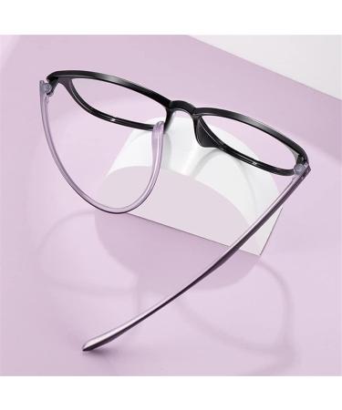 Buy Premium Light Blocking Reading Glasses - Unisex Full Frame Blue Light Blocking Eyeglasses (Black Purple 2.5) - International Shipping Available - Buy Online on GoSupps.com