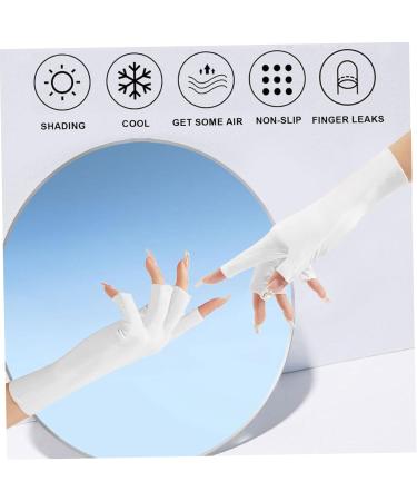 UV Gloves for Gel Nails 1 Pair Fingerless Gloves for Gel Manicures Breathable UV Protection Gloves UPF50+ UV Nail Gloves for Nail Art Skin Care Protect Hands from UV Harm White - Buy Online on GoSupps.com