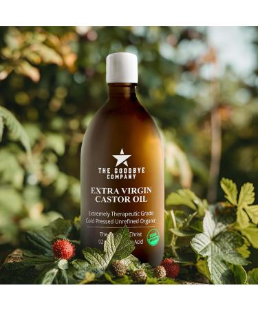 Extra Virgin Castor Oil - 100% Pure Cold Pressed Unrefined - 4.25oz for Skin Hair & Eyelashes Care | The Goodbye Company - Buy Online on GoSupps.com
