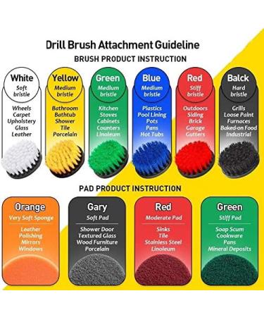 M-Aimee 30Piece Drill Brush Attachments Set Scrub Pads Sponge Power Scrubber Brush with Rotate Extend Long Attachment All purpose Clean for Grout Tiles Sinks Bathtub Bathroom Kitchen Automobile - Buy Online on GoSupps.com