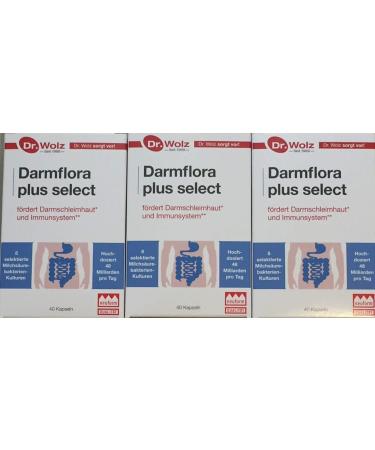 Dr. Wolz Darmflora plus select 3 x 40 capsules (pack of three)