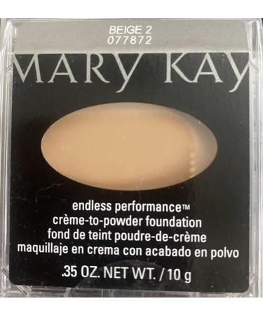 Mary Kay Endless Performance Creme to Powder Foundation Beige 2 Yellow 0.35 Ounce (Pack of 1) - Buy Online on GoSupps.com