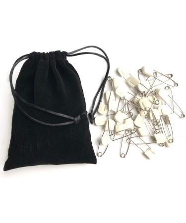 Fansisco 60Pcs Diaper Pins Baby Safety Pins Plastic Head White Baby Diaper Safety Pins Safety Locking Baby Cloth Nappy Pins 2.2in - Buy Online on GoSupps.com