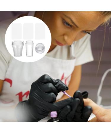 Healeved 3 Sets Nail Art Silicone Stamp Nail Stencils for Nail Art Reusable Silicone Spatula Turner French Tip Nail Tool French Nail Stamper Nail Stamp Kit Plastic Miss Template Frosted - Buy Online on GoSupps.com