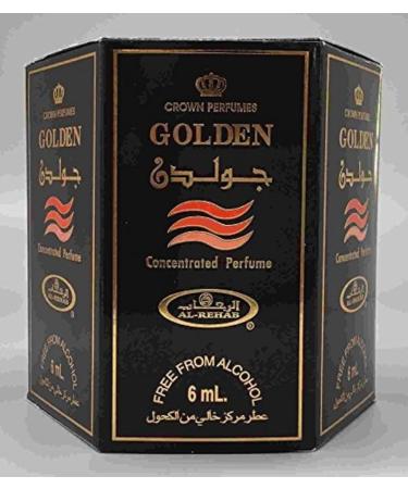 Golden - 6ml (.2oz) Roll-on Perfume Oil by Al-Rehab (Crown Perfumes) (Box of 6)