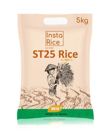 Insta Rice Premium ST25 Rice Fragrant Rice Sticky Rice from Vietnam - Versatile Use Aromatic Rice 5 kg - Buy Online on GoSupps.com