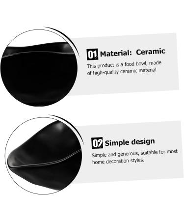 Alipis 1pc Ceramic Soup Bowl Salad Bowl Nesting Bowls White Decor Kitchen Gadget Kitchen Tool Ceramics Black 20X20CM - Buy Online on GoSupps.com