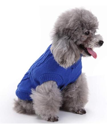 Buy Dark Blue Small Dog Sweater & Cat Sweatshirt | Warm Cozy Clothing for Pets - International Shipping - Buy Online on GoSupps.com