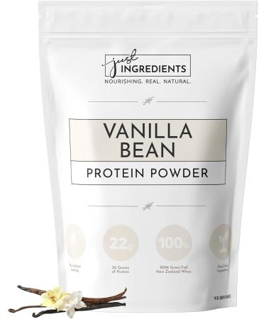 JUST Ingredient Protein Powder Vanilla Bean Casein Free 15 Servings 22g Protein 17.46 oz (Pack of 1)