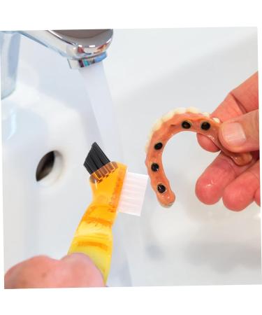 Lurrose Miniature Prosthetic Toothbrush Set - 4 Double-Sided Cleaning Brushes for Dentures | Microburst and Malpinsel Design for Effective Prosthesis Care - Buy Online on GoSupps.com