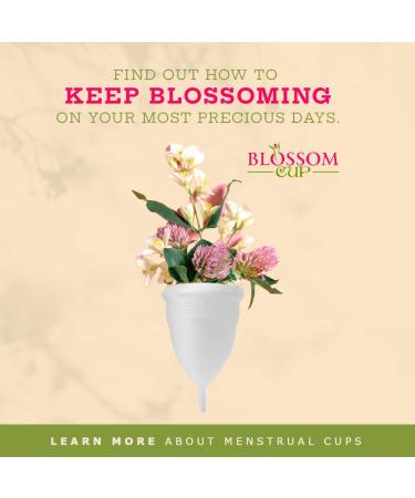 Blossom Menstrual Cup | Say No to Tampons | Reusable Silicone Period Cup (Small Blue) - Buy Online on GoSupps.com