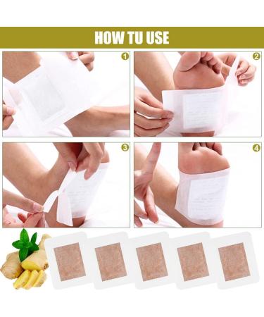 2-in-1 Detox Foot Patches - 2021 New Ginger Formula for Pain Relief, Sleep Aid, Relaxation, and Blood Circulation - 20 Pcs - Buy Online on GoSupps.com