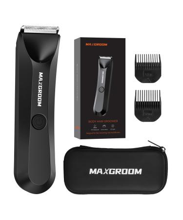 Body Hair Trimmer Men MAXGROOM Electric Body Groomer Beard Trimmer Men IPX7 Waterproof Rechargeable Manscape Electric Razor for Body Beard Back Groin Ball Pubic and Private Parts Black - Buy Online on GoSupps.com